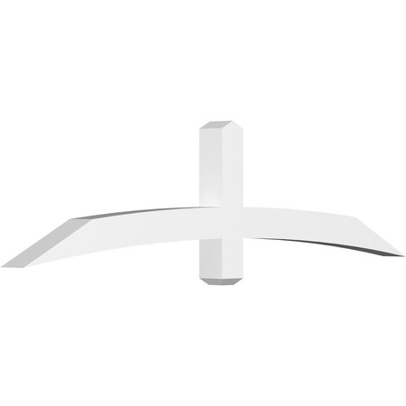 Ekena Millwork Bellingham Architectural Grade PVC Gable Bracket, 72"W x 18"H x 4"D x 4"F, 6/12 Pitch GBP072X18X0404BEL00